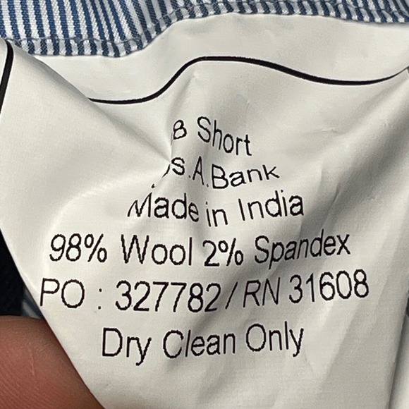 JOS A BANK 1905 Mens Plaid Blazer Jacket Wool Spandex Blue Size 38 Short - Picture 4 of 14